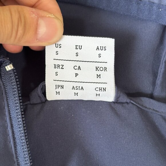 New Balance Lightweight Windbreaker Mens S Jogging Jacket Navy Running Hooded - Picture 15 of 16